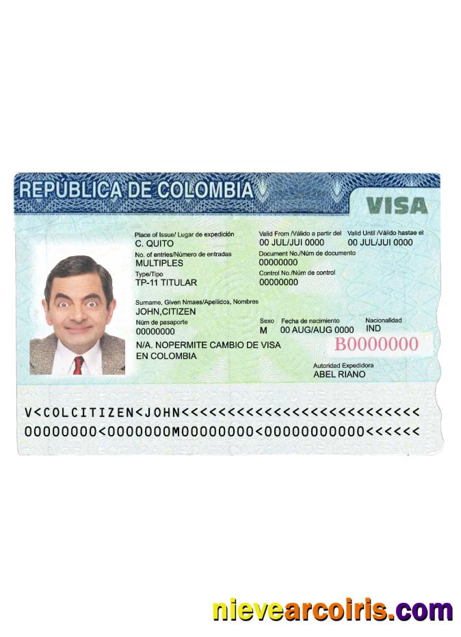 Colombia travel visa
